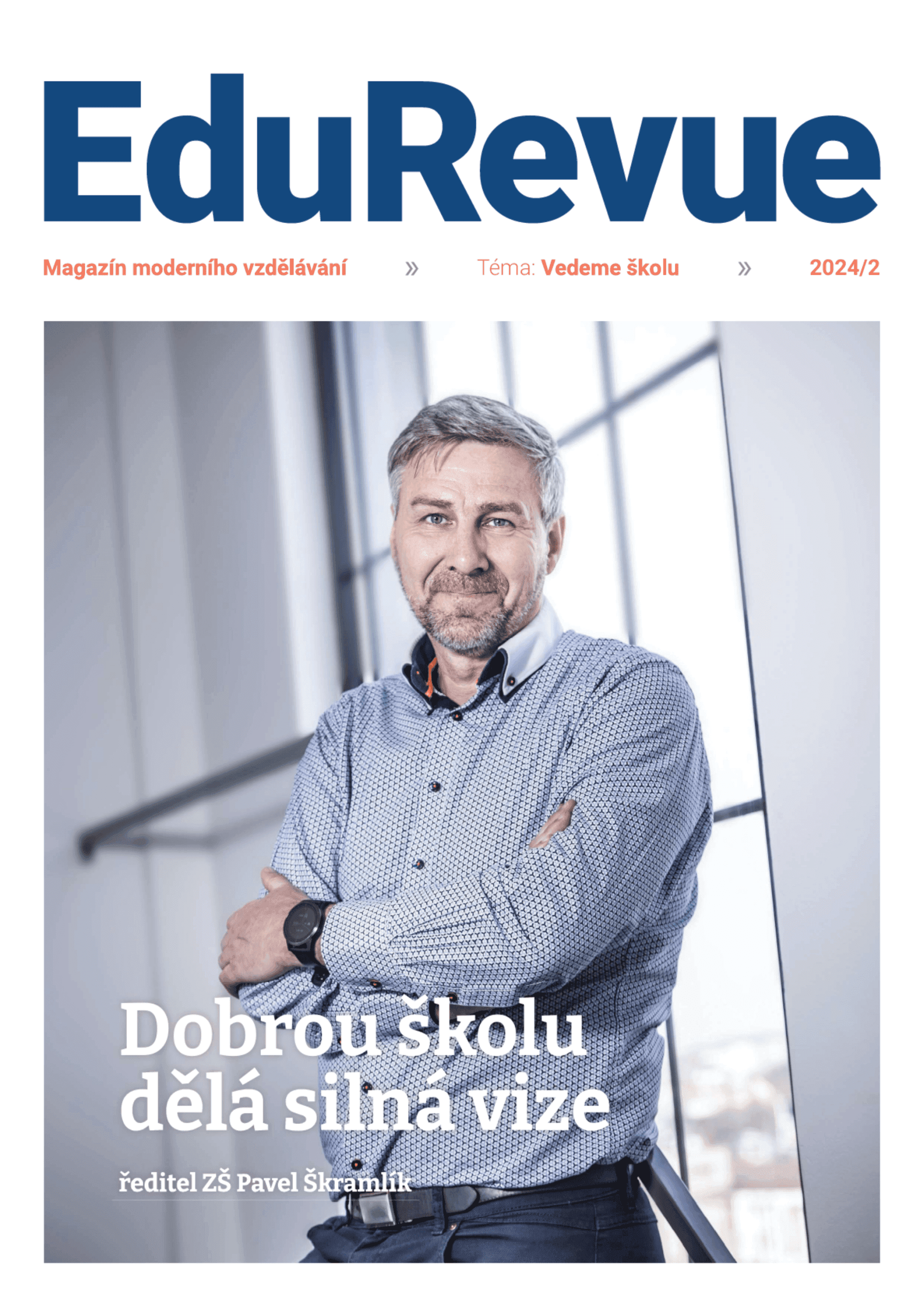 Obálka EduRevue Květen 2024: Téma Vedeme školu