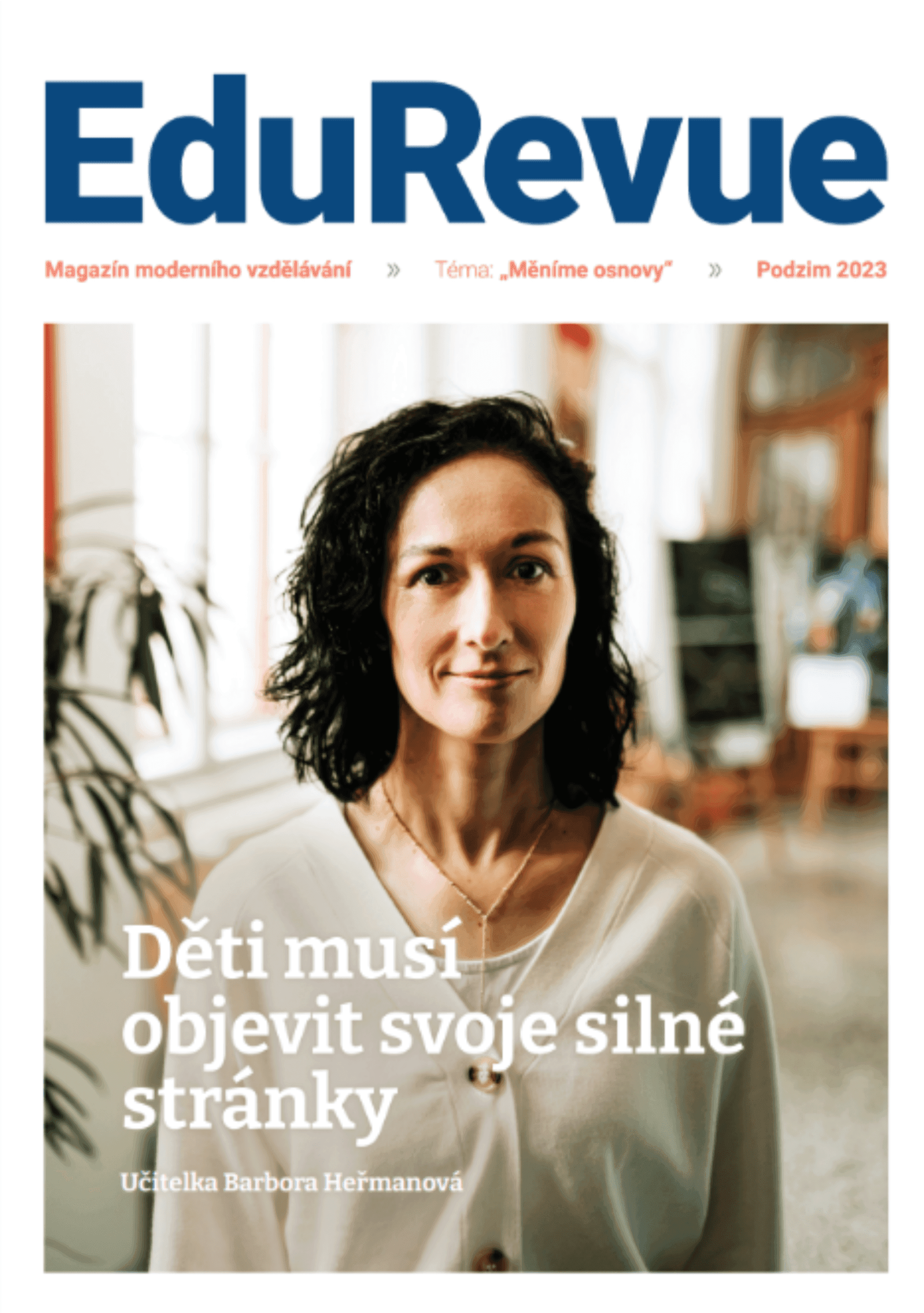 Obálka EduRevue Říjen 2023: Téma Měníme osnovy